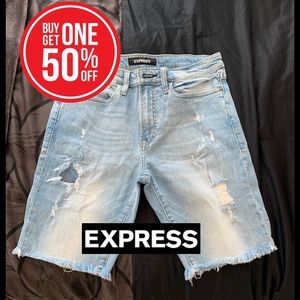 Distressed Jean Shorts (Slim)